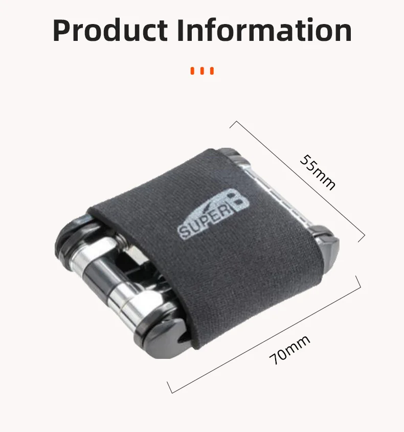 Super B 18 in 1 Mini Fahrrad Multi tool Fahrrad Reparatur Multifunktion werkzeuge 1/2/2/3/4/5/6/8mm Inbus schlüssel Ketten werkzeug langlebig – Detail 3