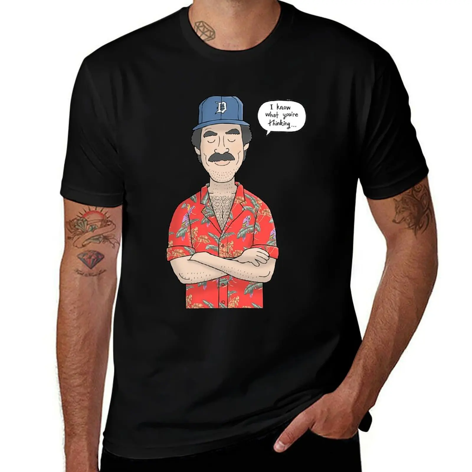 

Tom Selleck T-Shirt hippie clothes shirts graphic funny costumes fruit of the loom mens t shirts