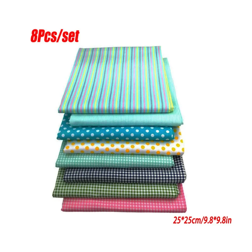 100% Cotton Farbric 8 Pcs for Sewing DIY Hand-made Clothes Dresses Sewing Material Brocade Fabric