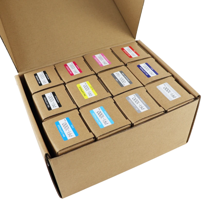 Cartuccia d'inchiostro compatibile PFI-1000 PFI1000 80ML PRO1000 con inchiostro a pigmento completo per stampante Canon imagePROGRAF PRO-1000 12 colori