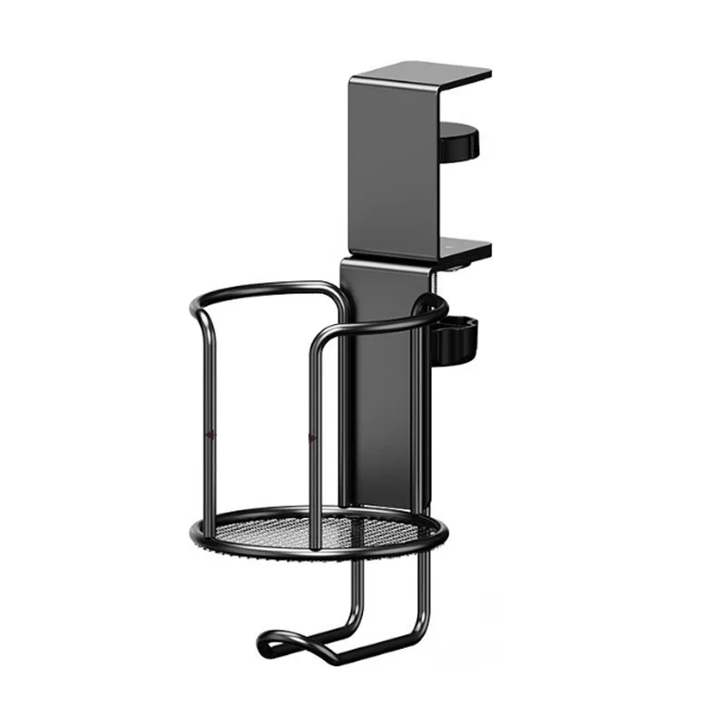 360 Degree Rotating Table Edge Clamp Anti-Fall Cup Holder 2 in 1 No Drill Desk Cup Holder Adjustable Upgraded Arm Clamp Stand