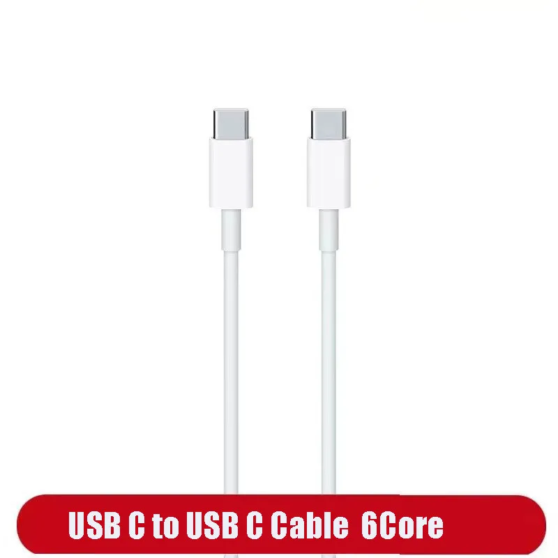 65W Super Charger for Xiaomi Huawei Matebook 13/14 with EU Plug USB C Power Adapter for Laptop 2M 6 Core USB C to Type C Cable