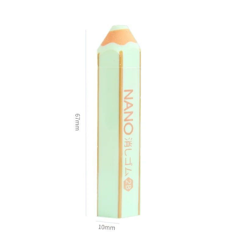 Kawaii Pencil Shape Rubber Eraser Korean Stationery Macaron Color Cute Pencil Erasers Kids Writing Tools School Office Supplies image 5