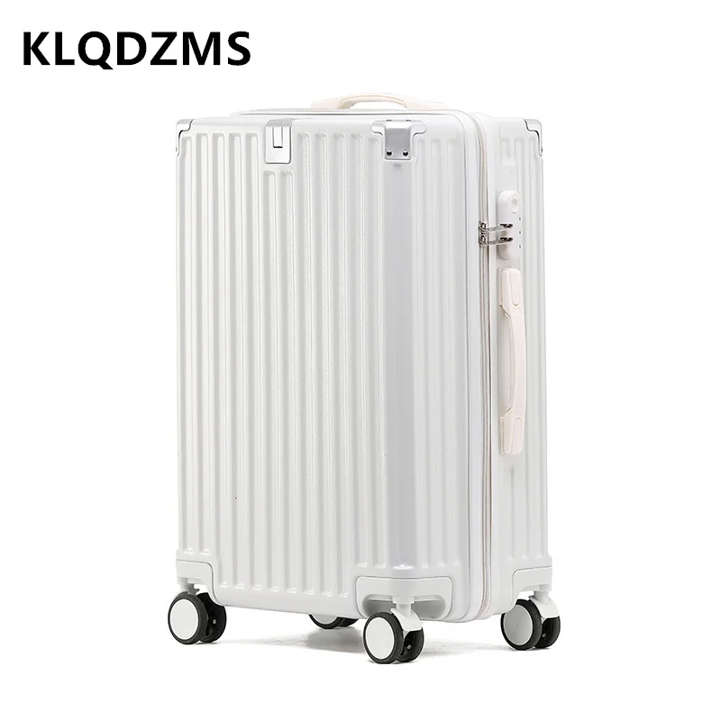 Klqdzms 20 "22" 24 "26" 28Inch Koffer Nieuwe Verdikte Duurzame Aluminium Frame Trolley Case Solide Instapdoos Rollende Bagage