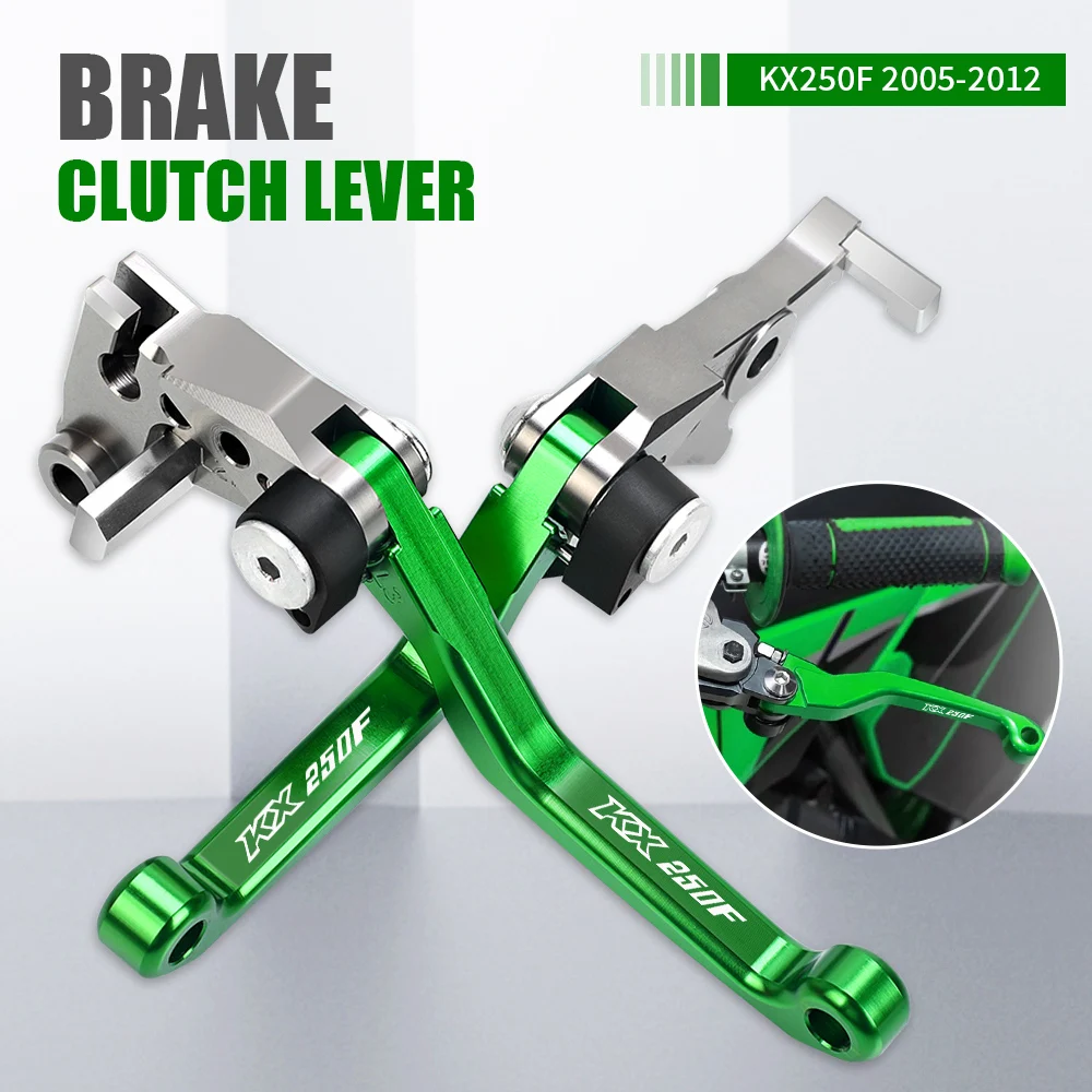 Folding handbrake Pivot dirt Bike Brake Clutch Lever Handle For Kawasaki KX250F KXF 250 2005 2006 2007 2008 2009 2010 2011 2012