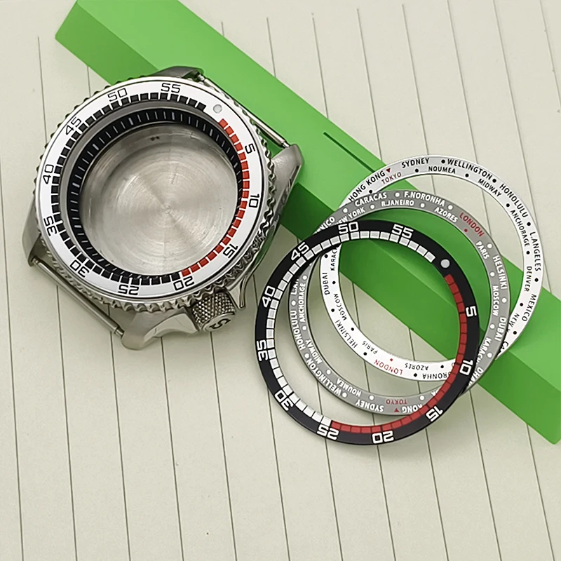 Корпус для часов SKX007, 42 мм, серебристый, с плоским сапфировым стеклом, подходит для механизмов NH35, NH36, 4R, 6R, 7S, циферблат 28,5 мм, запасная часть для мужских часов.