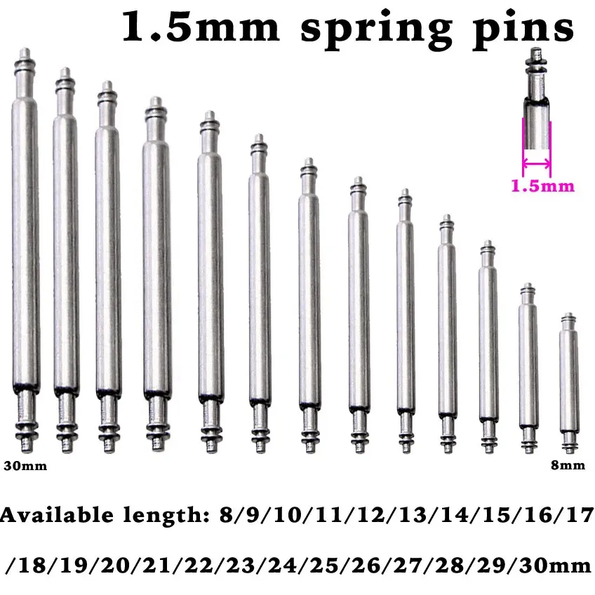 Watch Band Spring Pins Repair Tool for Watch Strap Release Spring Bars Pin 8 to 16 17 18 19 20 21 22 23 24 25 26 27 28 29 30mm