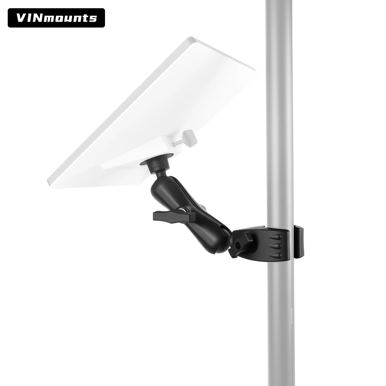 

VINmounts Starlink Mini Bracket Mounting Kit – Ball Head Clamp, 5.9 inch Dual Socket Arm, Heavy-duty Clamp for 1.02"–1.97" Rails