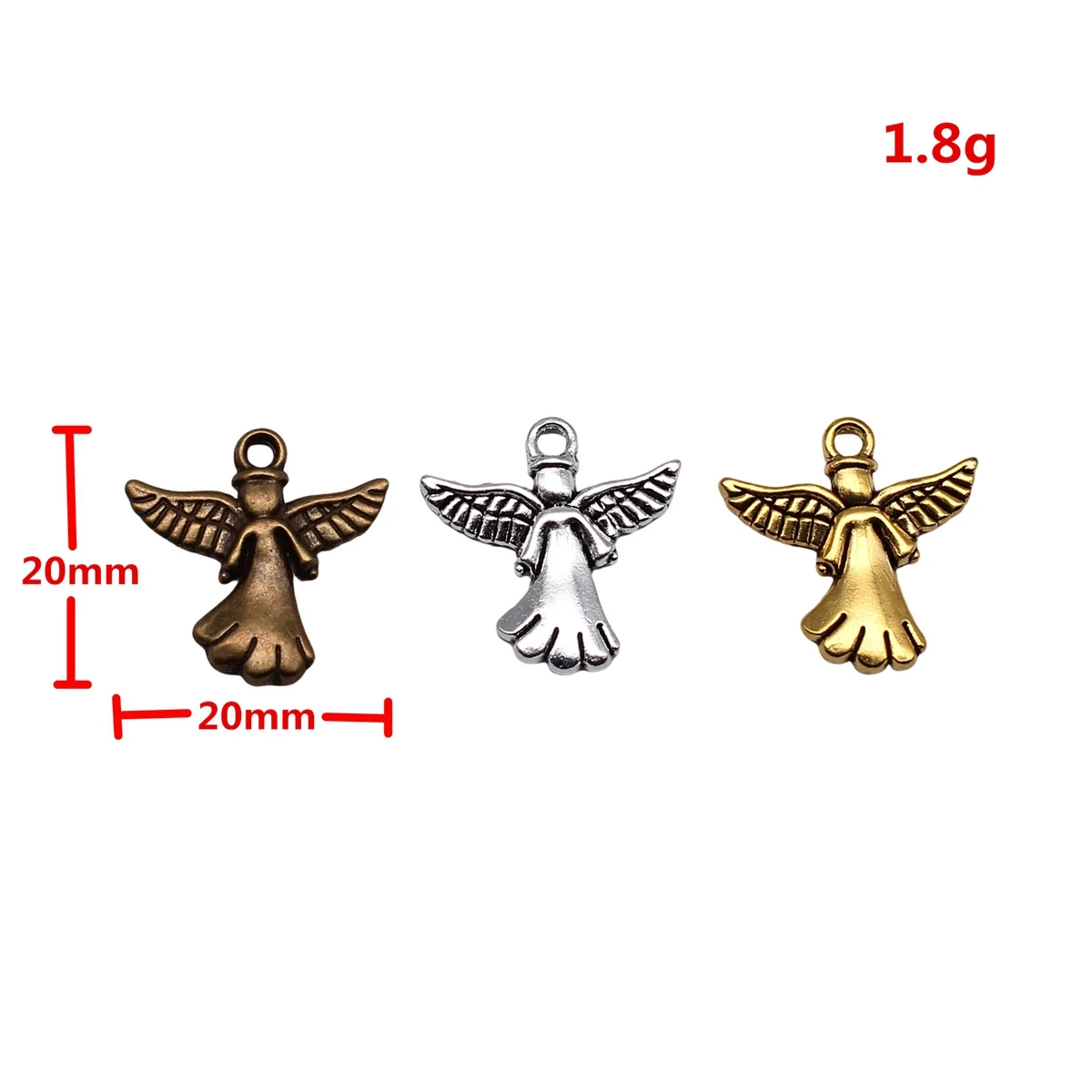 WYSIWYG 10pcs 20x20mm Guardian Angel Pendants Angel Charm Guardian Angel Pendants DIY For Jewelry Making