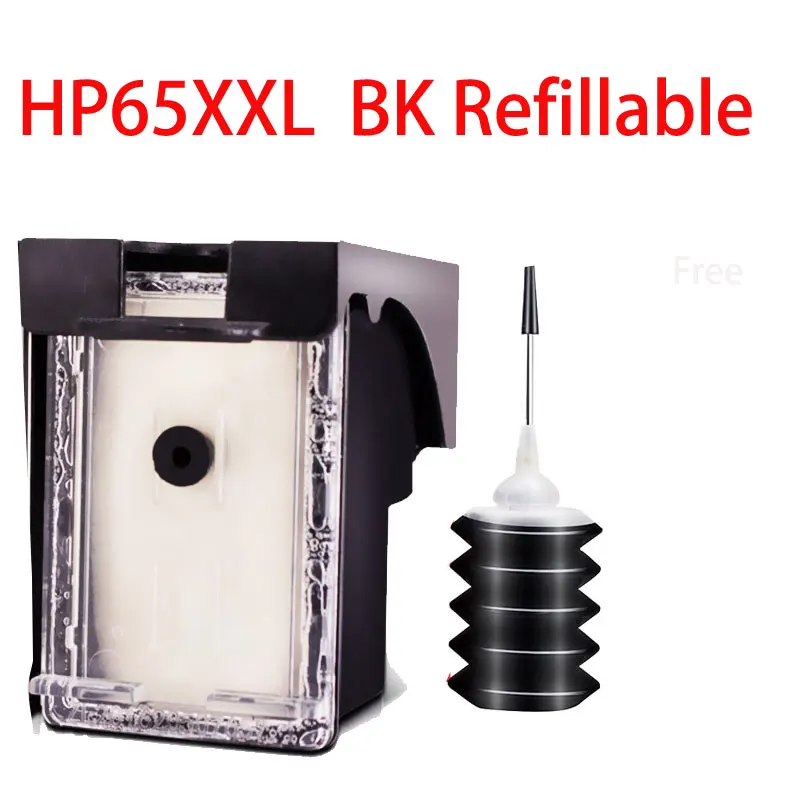 Cartucho de tinta recargable Compatible para impresora HP65 65XL 65XXL Deskjet 3730 3732 3733 3735 3752 3755 3758