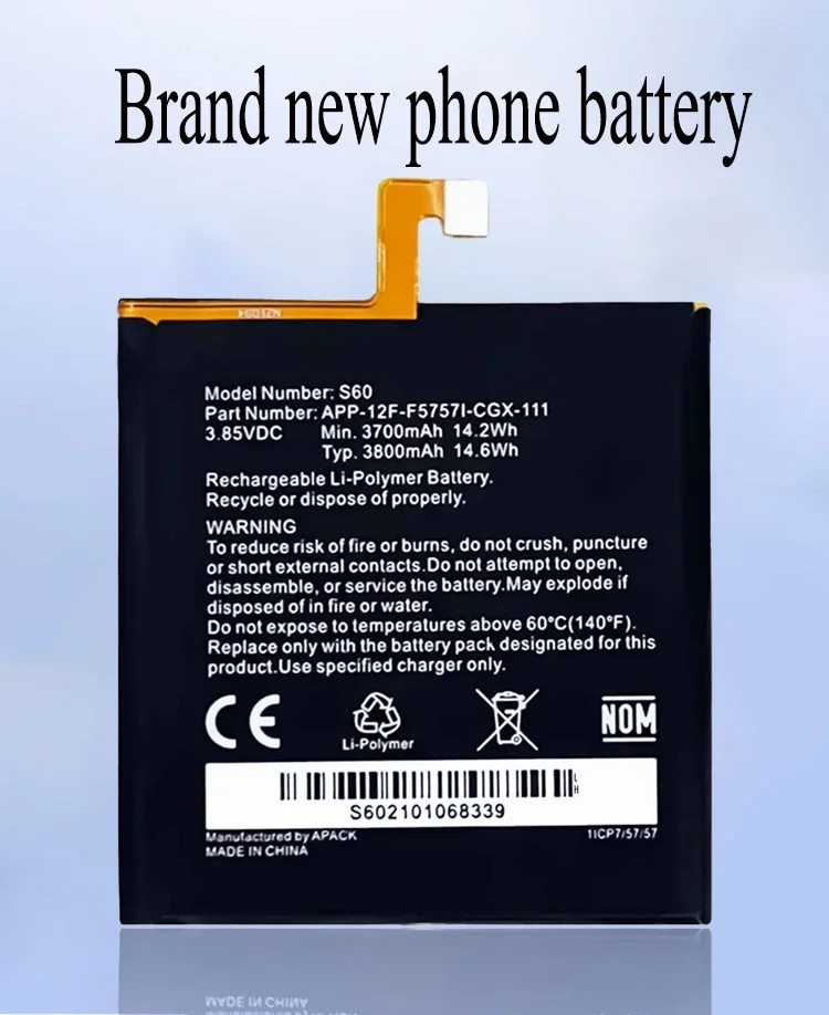 2023 Year 100% New Original Replacement Battery 3800mah For Caterpillar Cat S60 APP-12F-F57571-CGX-111 batteries Bateria + Tools