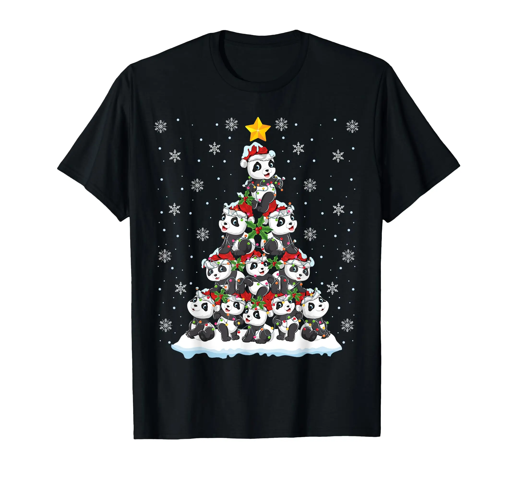 

Panda Lover Xmas Gift Panda Fun and Funny Christmas Novelty Shirts Unisex T-Shirts for Men