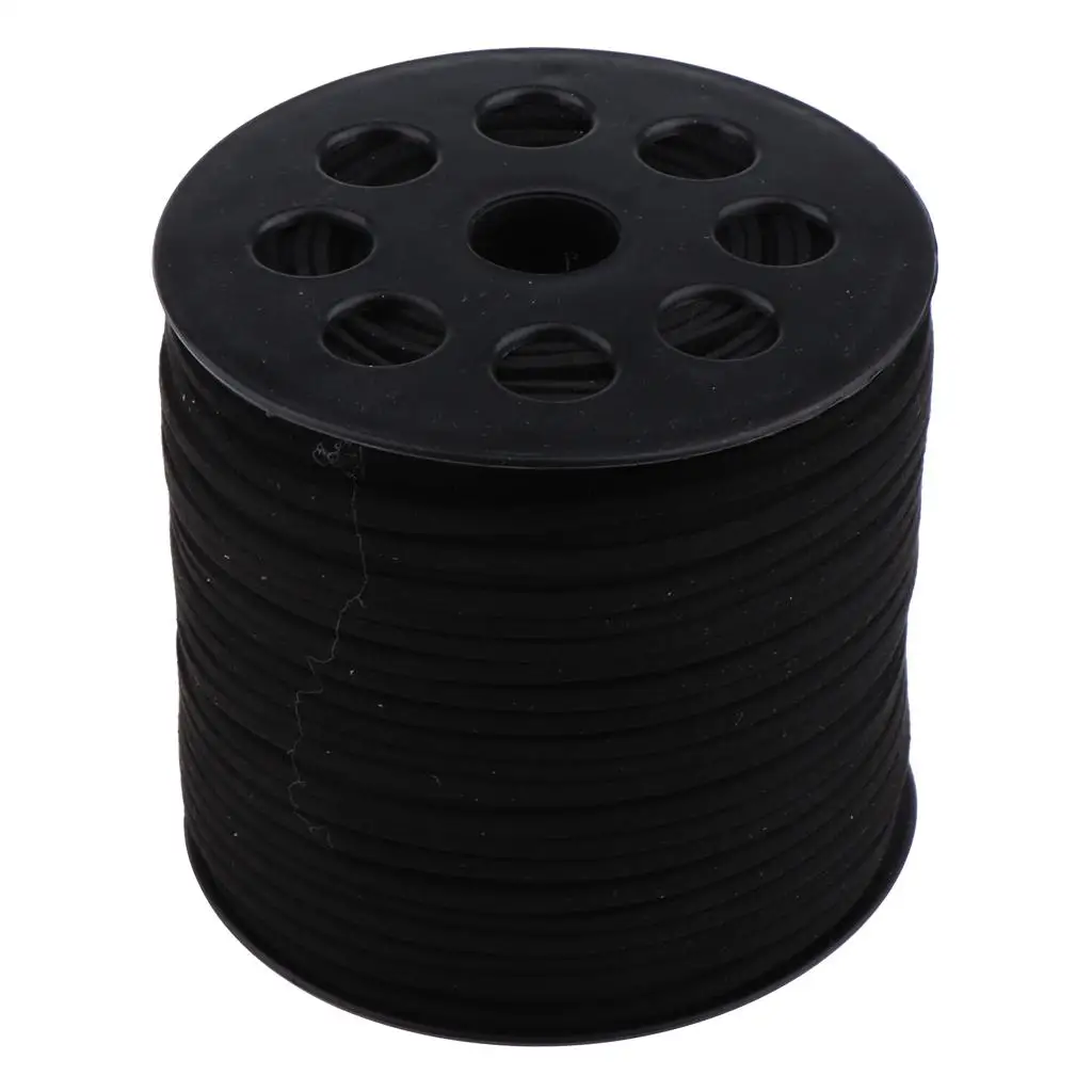 Soft Suede Cord for DIY Jewelry Making Flat Microfiber Braided Leather Lace Rope for Sewing Craft Garment Decoration