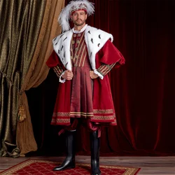 16th Century Tudor Elizabethan Costume Men Prince Tudor King Henry Costume Historical Renaissance Nobleman Costume Doublet Cloak