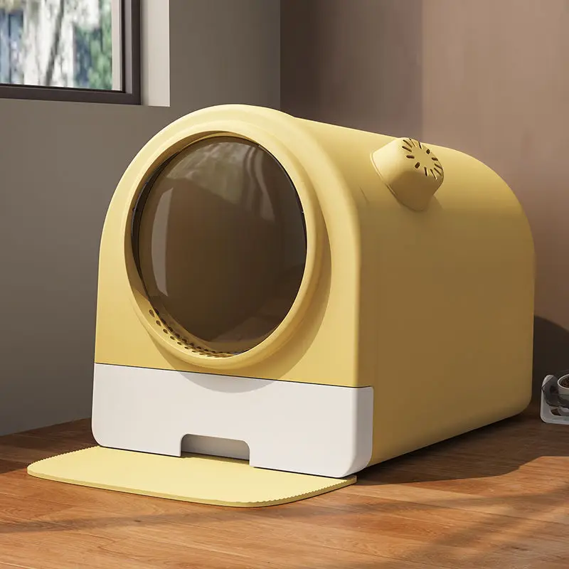 

Fully Enclosed Odor-proof Drawer-style Cat Litter Box Extra-large Splash-proof Cat Toilet Space Capsule Cat Litter Box