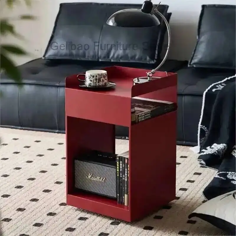 Mobile Side Living Room Realife Table Household Tea Table Bedroom Antique Bedside Table Movable Cart Sofa Side Cabinet 2025 New