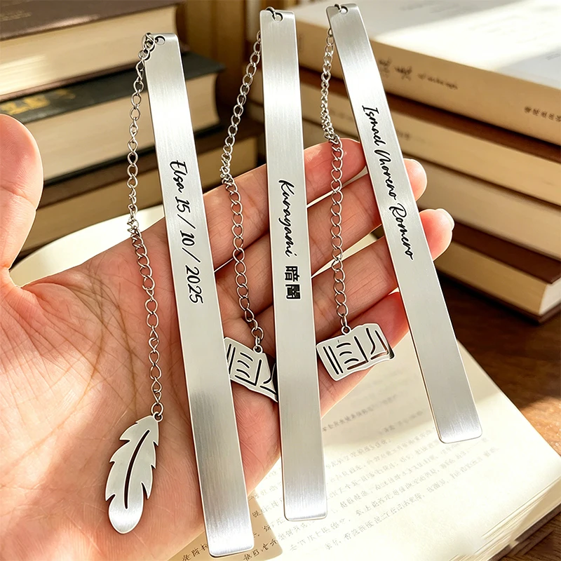 Personalized Custom Text Charm Bookmark Pendant