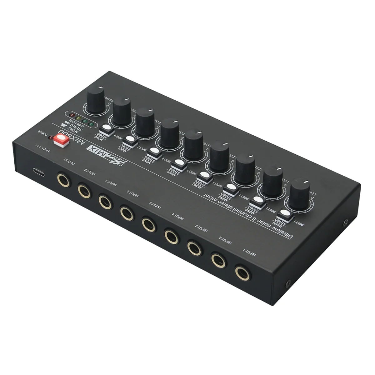 ABVO-MIX800 8 قنوات خلاط خط ستيريو منخفض الضوضاء للغاية خلاط صوت احترافي صغير لخلاط الصوت