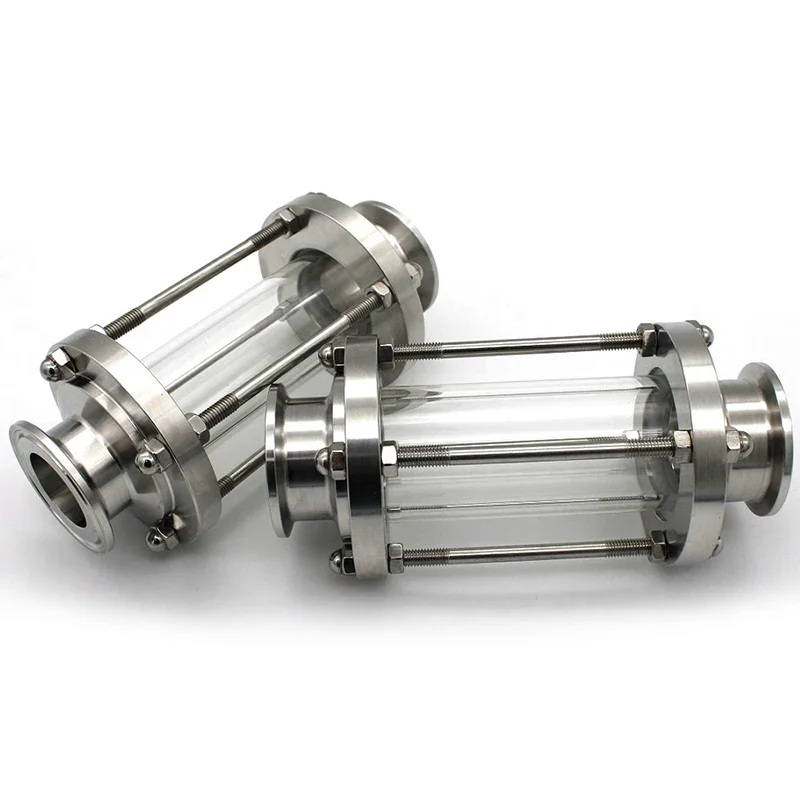 Clamp Sanitay Flow Sight Glass Diopter Fit SS304 Fitting Homebrew Diary Product