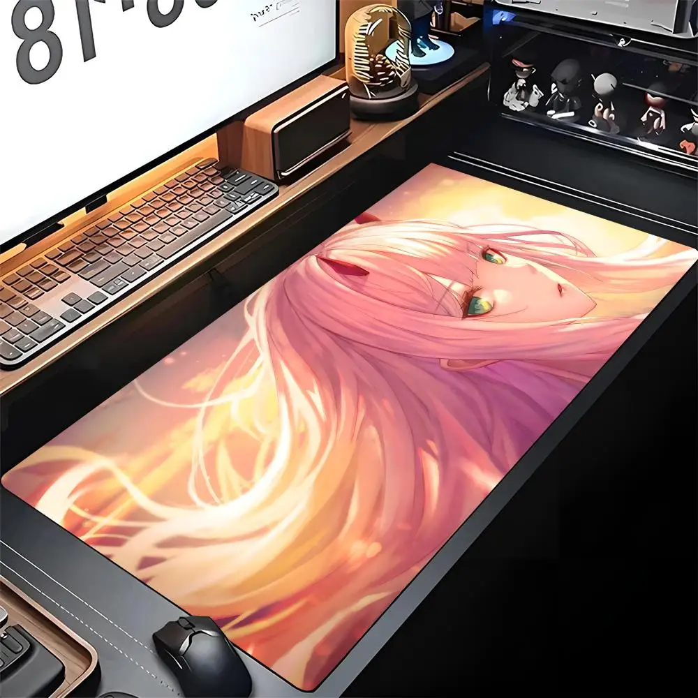 Zero Two Darling In The FranXX Mouse Anime Pad Edge Big Gaming Locking Computer Gamer Large Rubber Art Mousepad Laptop Desk Mat