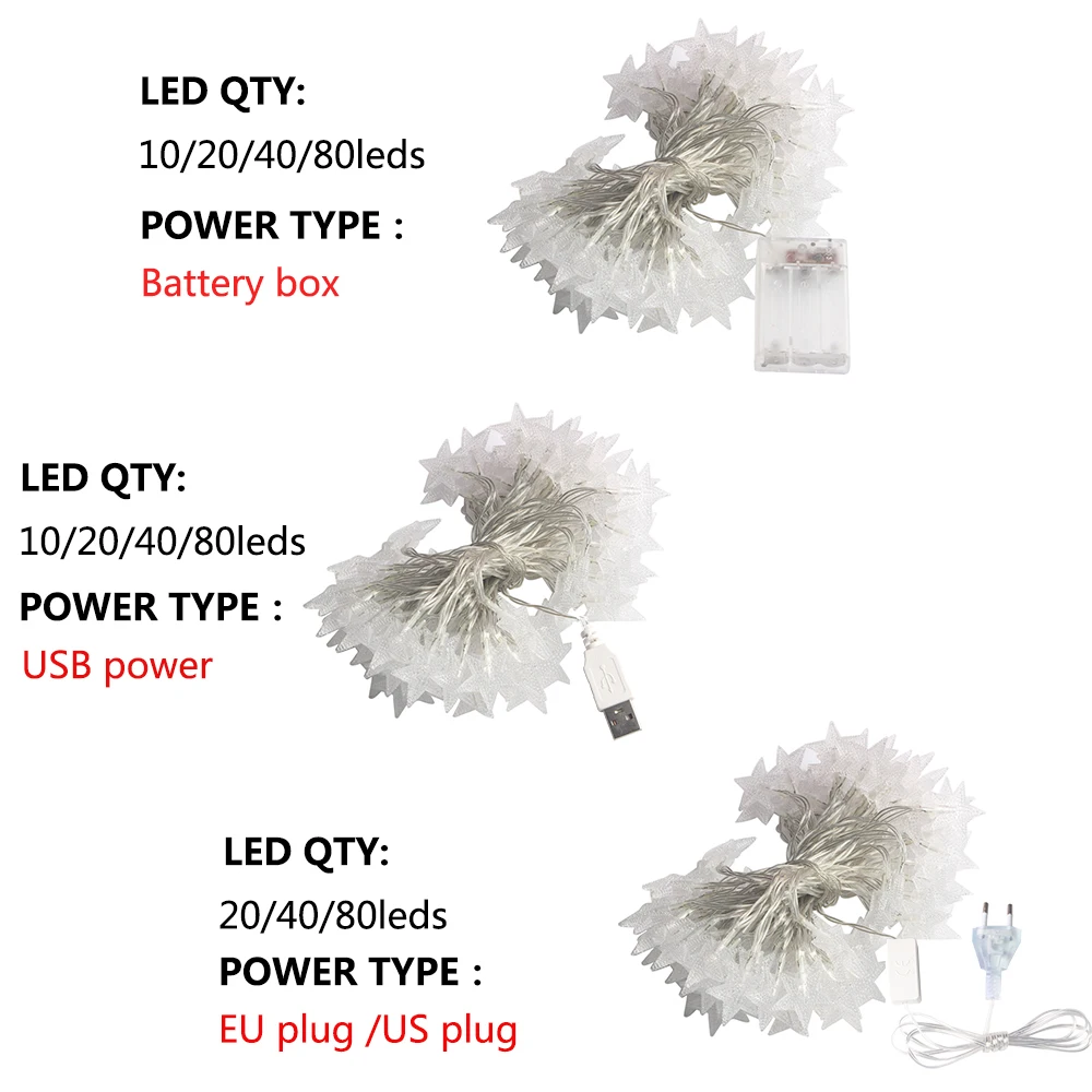 LED سلسلة أضواء في الهواء الطلق ستار سلسلة أضواء جارلاند أضواء لمبة الجنية أضواء حفل زفاف المنزل حديقة عيد الميلاد ديكور