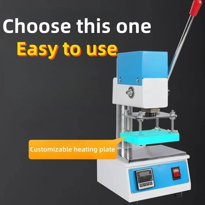 Small Manual Hot Stamping Machine for Leather Cutting PVC Creasing with Digital Temperature Controller - Branded Press Machine