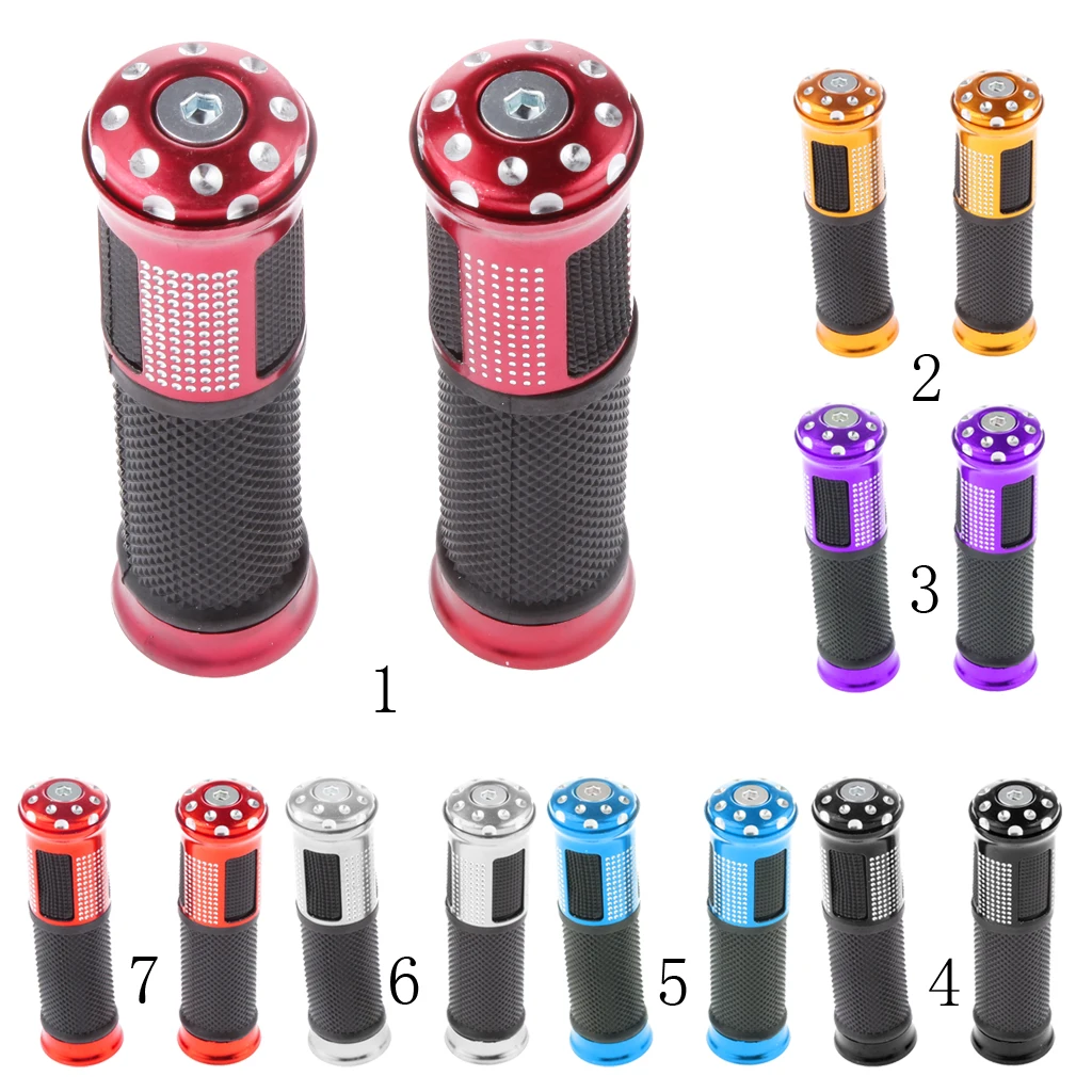 

Custom Rubber Handlebar Grips Universal Replacement for 7 8 Inch Motorcycle Cafe Racer Pit Bike Handle
