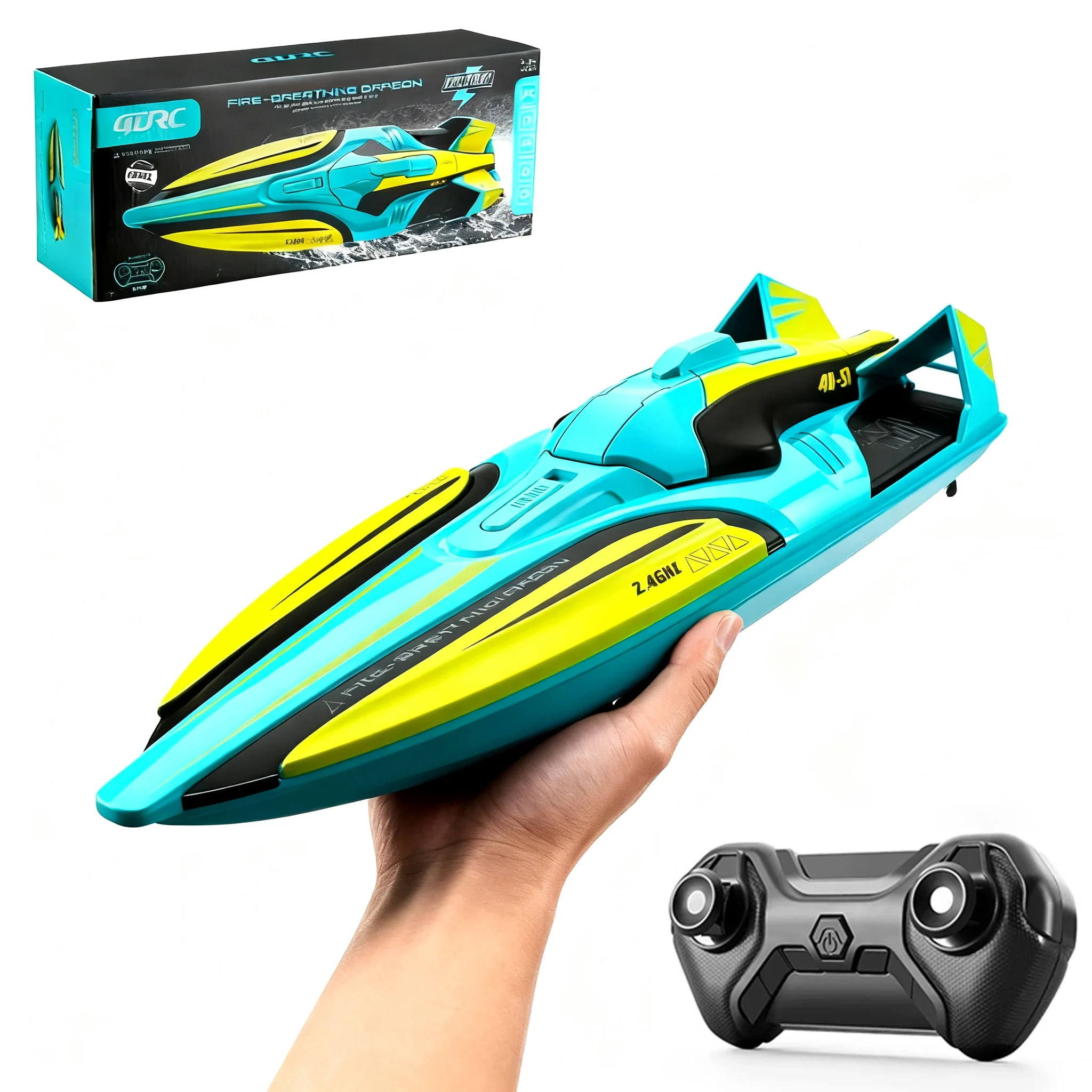 

S1 RC Boat Wireless Electric Long Endurance High-Speed Racing Boat 2.4G Speedboat Water Model Children Toy