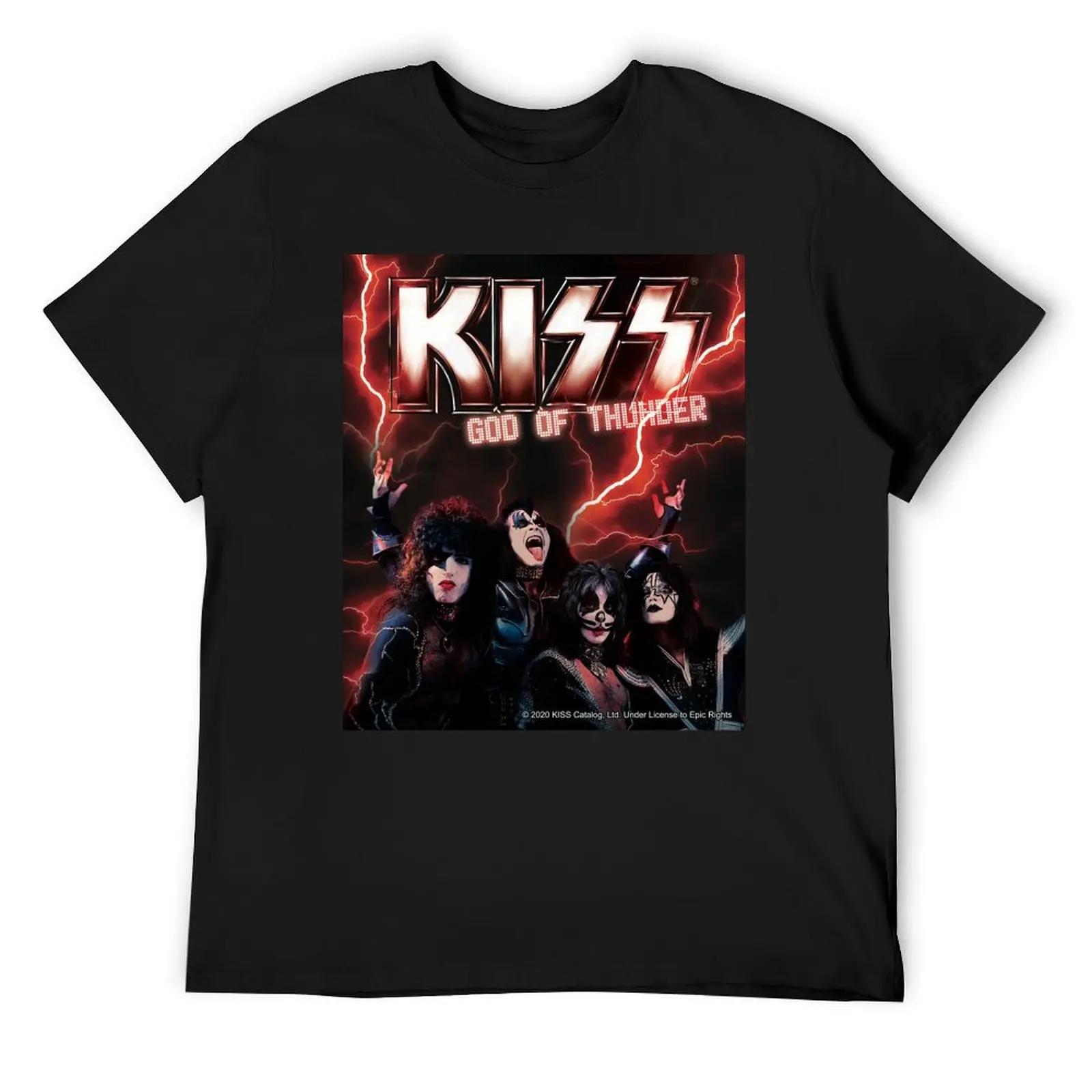 

KISS rock band music - God Of Thunder T-Shirt graphic shirts boys animal print croswit shirt man oversized t shirt men