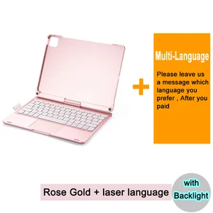 iPad Pro 11 2022 2020 2018 Air 5 4 10.9タブレットケースアラビア語スペイン語ドイツ語キーボードのためのBluetoothマジックキーボードケースケース 8ベストセールスiPad Proキーボード-6