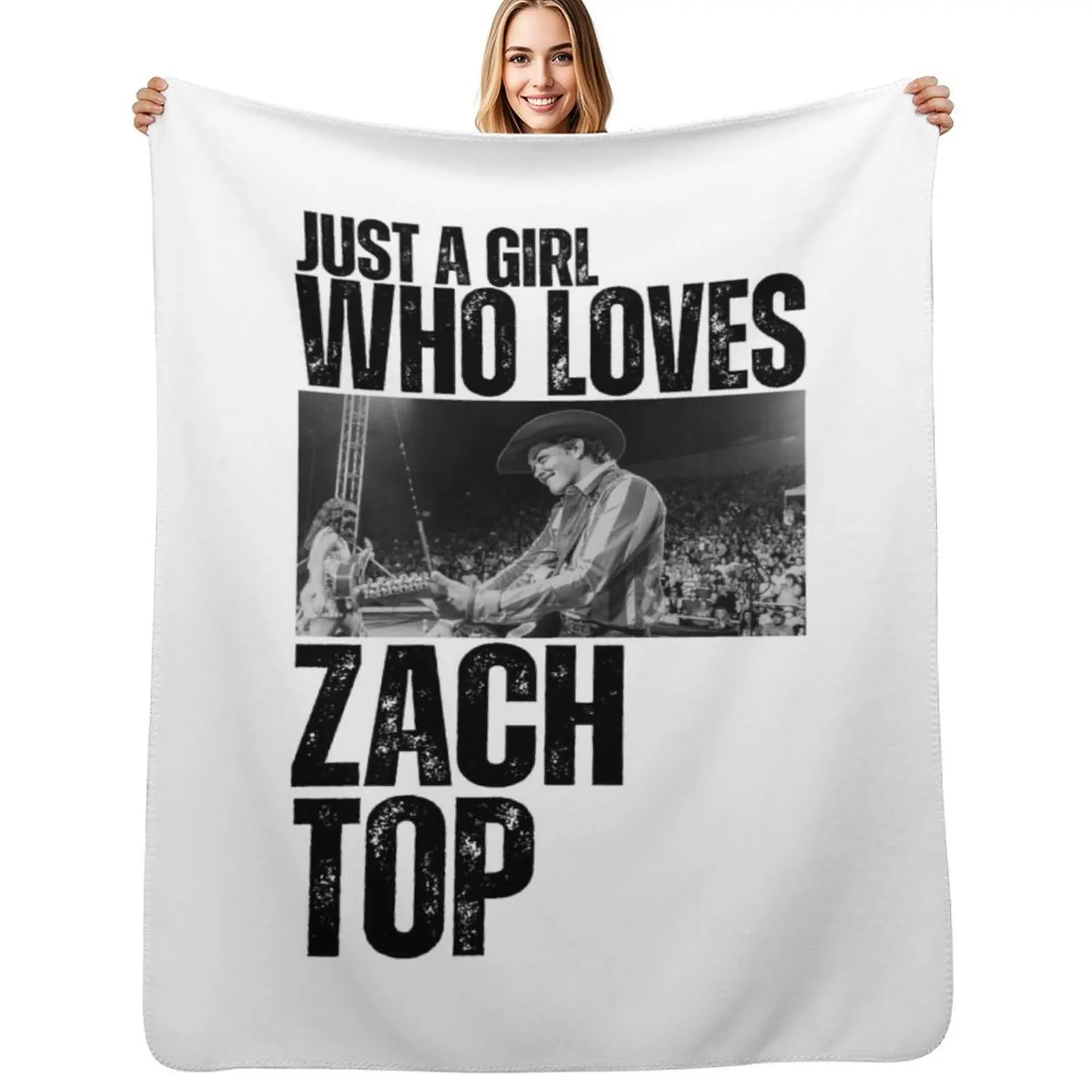 Just A Girl Who Loves Country Music Throw Blanket Warm Comfortable Blanket for Office Napping