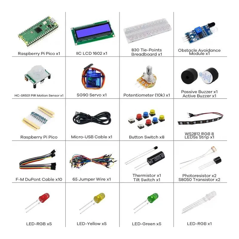 Compatible with for Raspberry Pi PICO RP2040 development board suite for microPython programming