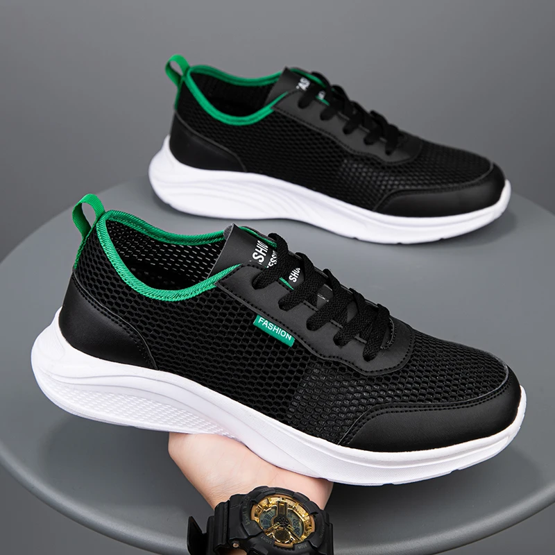 Men's Sneakers Summer Sports Running Deals Man Basket Shoes Tennis Athletic Original Walking Driving Casual for Male Breathable