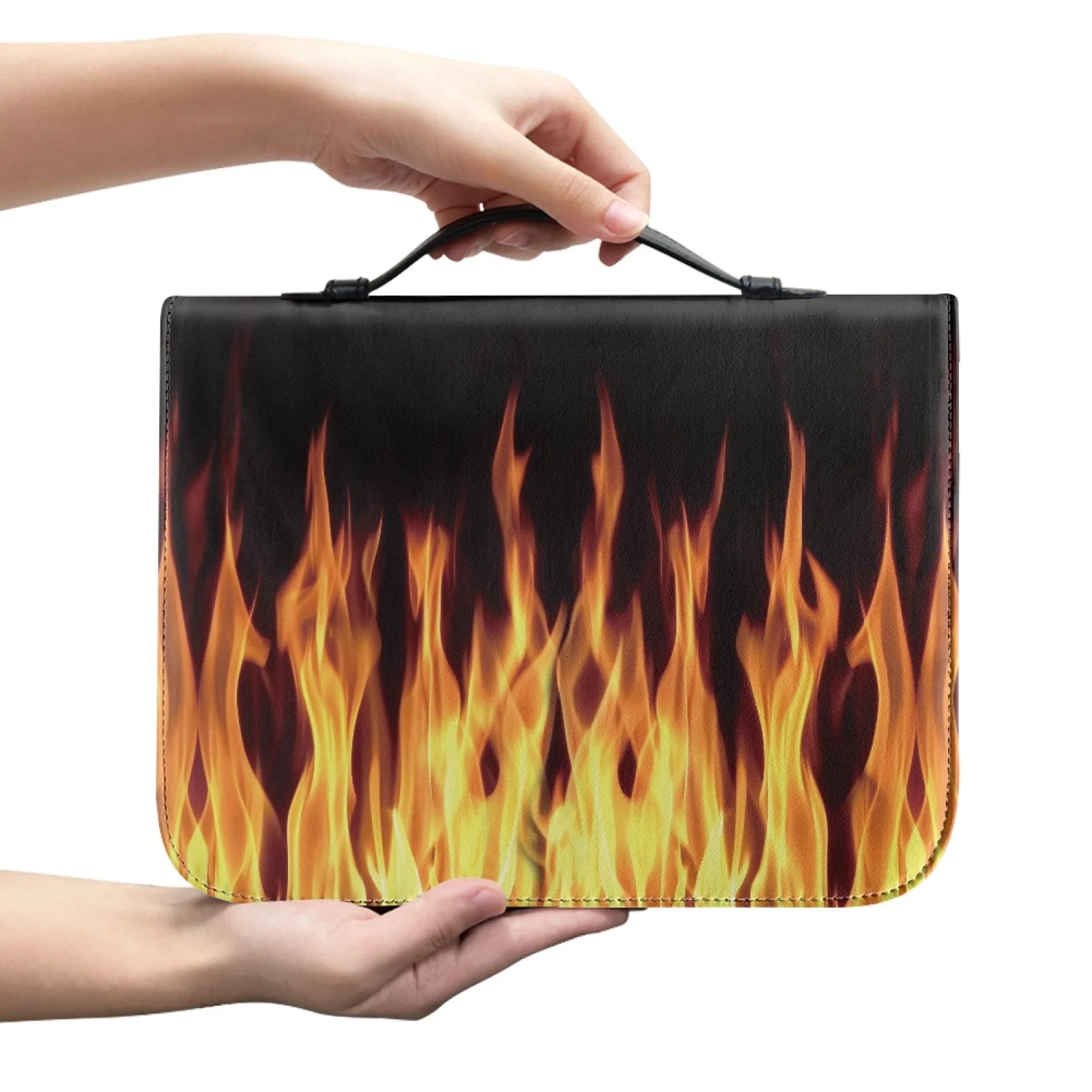 XIXIRIMIDO Flame Theme Fashion 2026 Bible Case for Unisex Protective Bible Covers