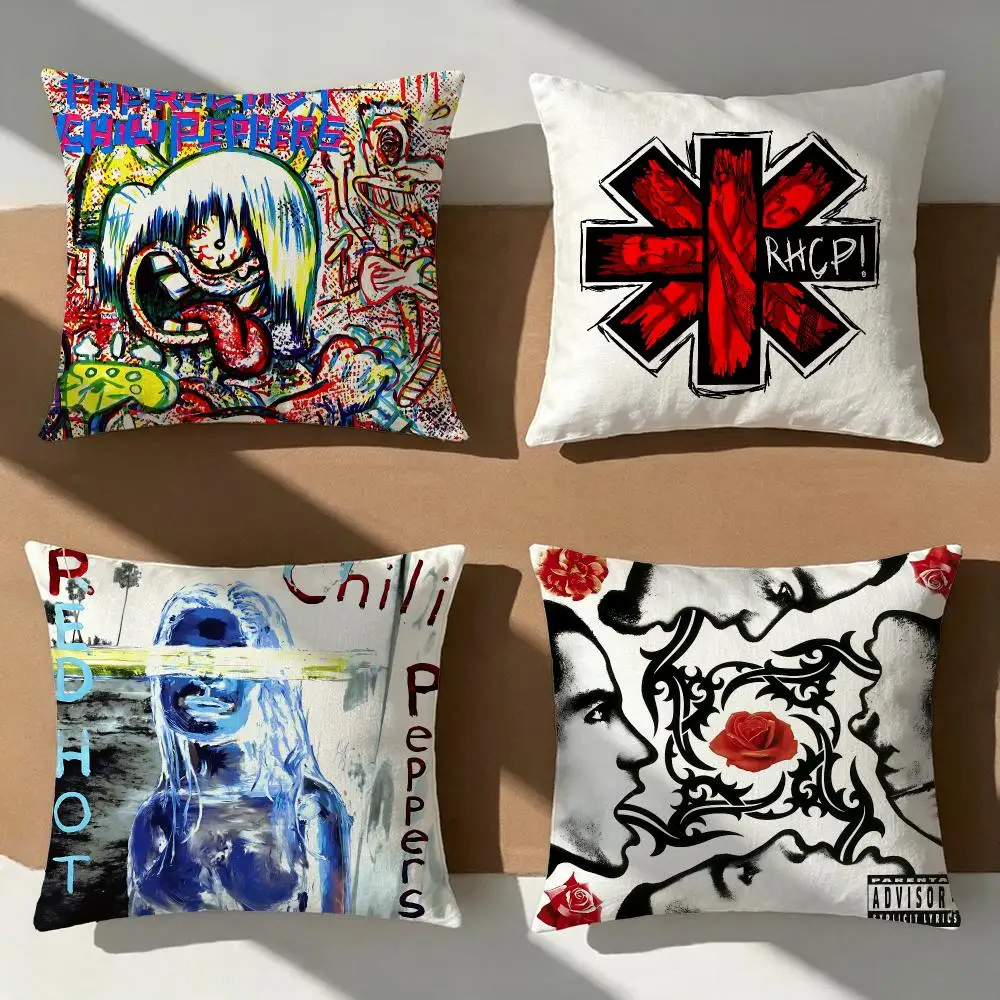 Red Hot Chili Peppers Cushion Cover Pillow Cover Nordic Minimalist Throw DoubleSided Print Cushion Case for Sofa Bedroom Decor