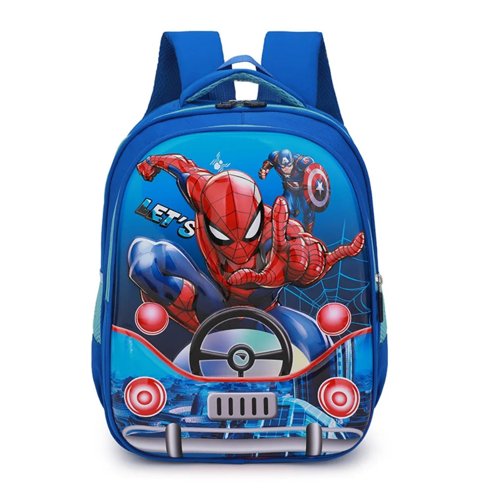 Marvel Iron Man Mochila Escolar, Cartoon Moda Tendência, Reduz o Fardo, Versátil, Leve, Alta Qualidade, Casca Dura, Presente