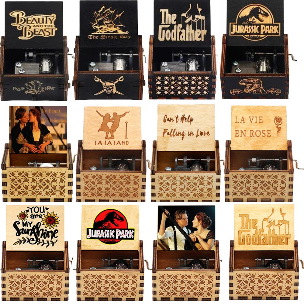 AUF LAGER Großhandel Musikbox Anime-Musikbox Anime-Figur Holz-Musikbox Handbetriebene Musik-Sammlerstücke Hobby-Spielzeug Geschenk