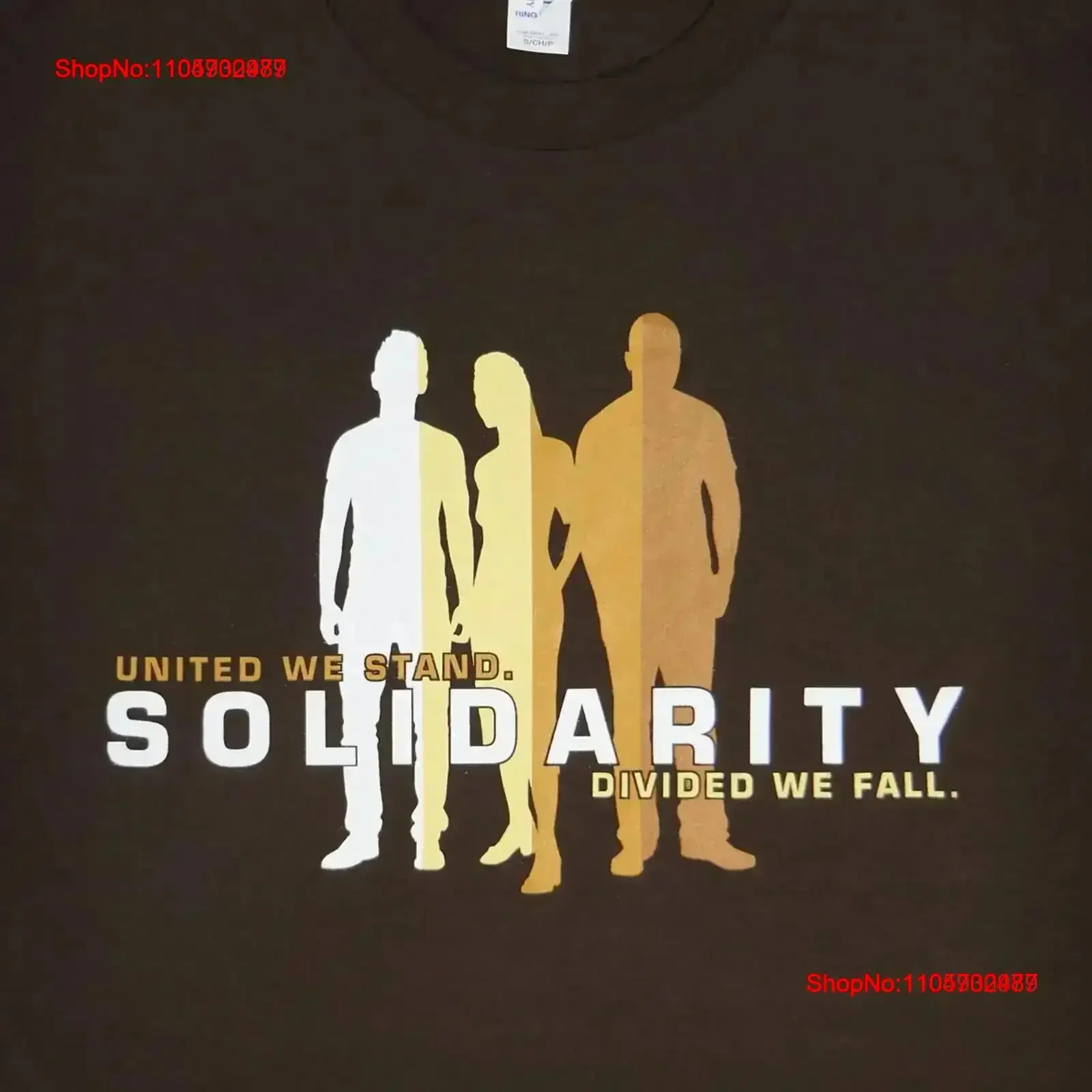 Solidarity Thoughtful Chocolate Brown T shirt Equality United We Stand Unity Black Lives Matter Together vintage Washed Casual
