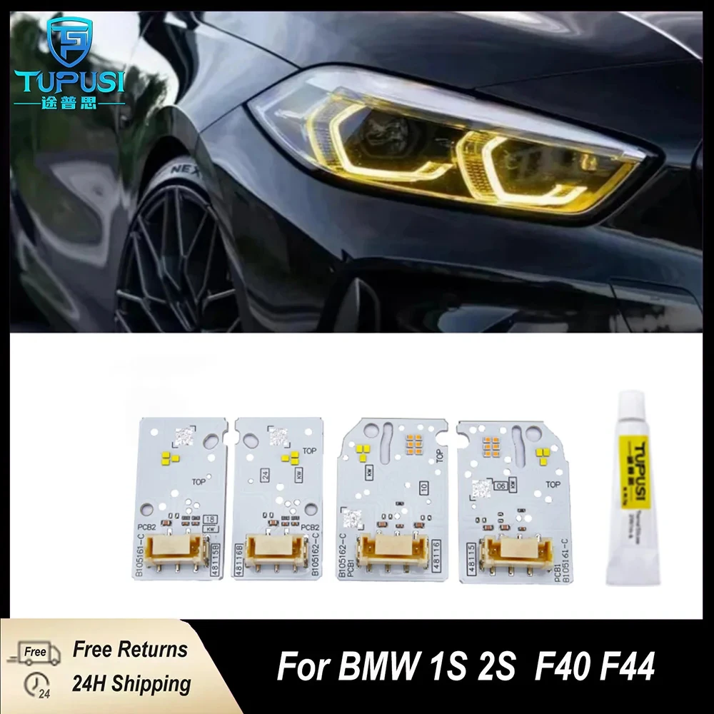 

Желтый ангельский глаз DRL для BMW 1 2S F40 118i F44 228IX M235IX светодиодный фонарь дневного света 63119448116 63119448115 9448115 9448116