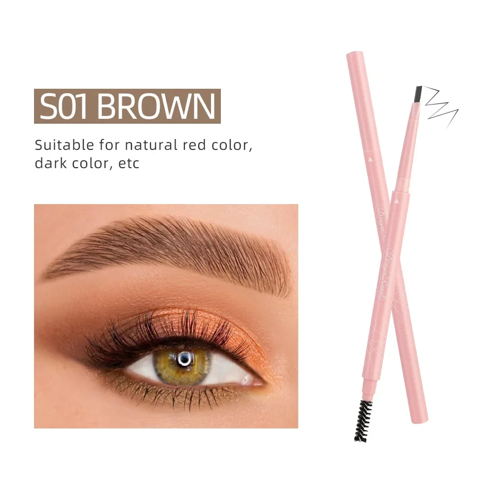 Heallor 0.5mm ultra-thin Eyebrow pencil Eyebrow Brush With Wild Eyebrows Cream Concealer Square Eye Brow Make Up Brushes For Wom