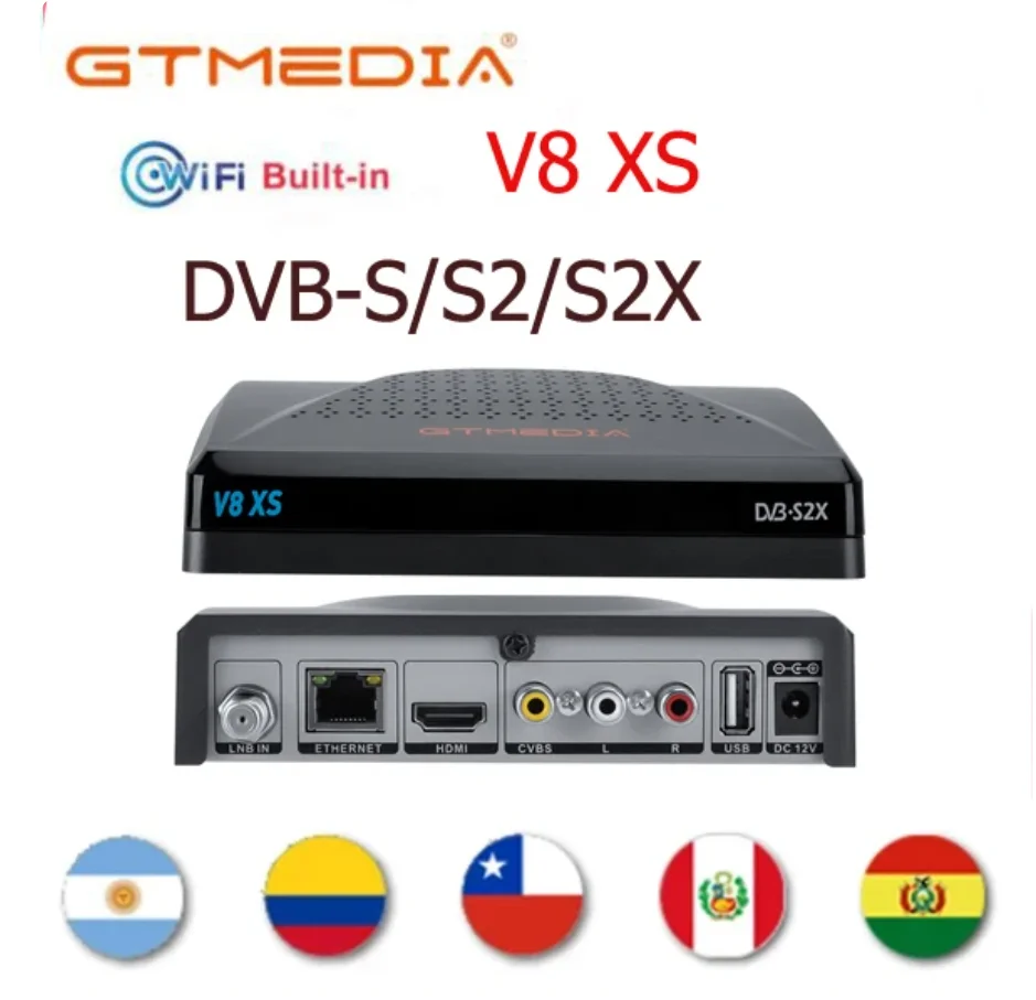 

GTmedia V8X Satellite Receiver DVB-S/S2/S2X,VCM/ACM/multi-stream 1080P HD Built-in 2.4G WIFI Support BISS auto roll Full PowerVu