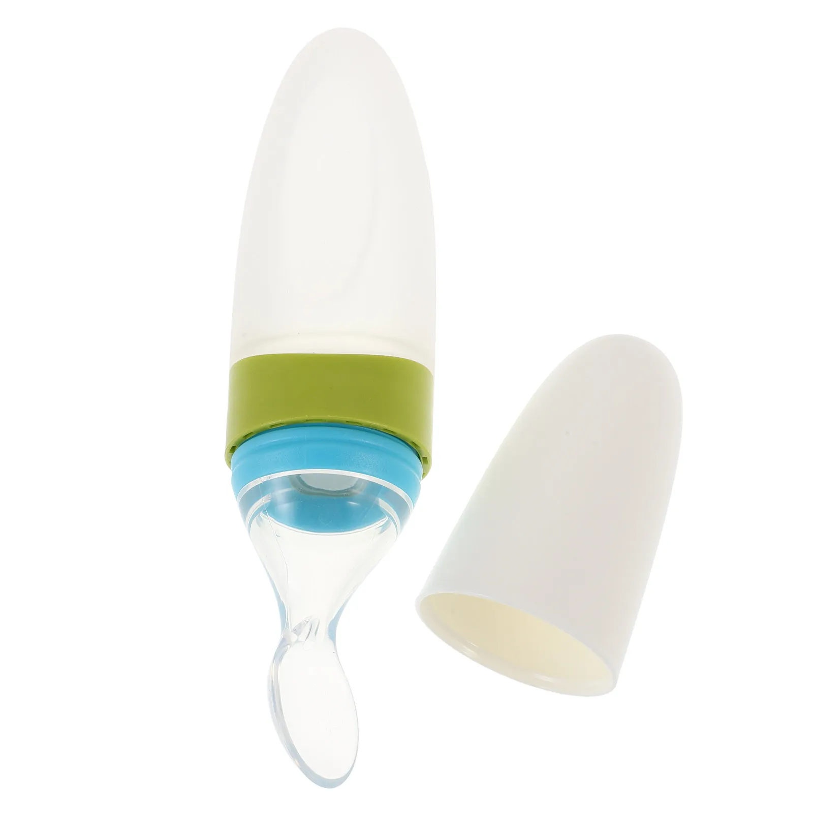 

Silicone Baby Food Dispensing Spoon - Soft Tip Infant Feeder for Oatmeal Cereal - Easy Clean Travel-Friendly Weaning Utensil -