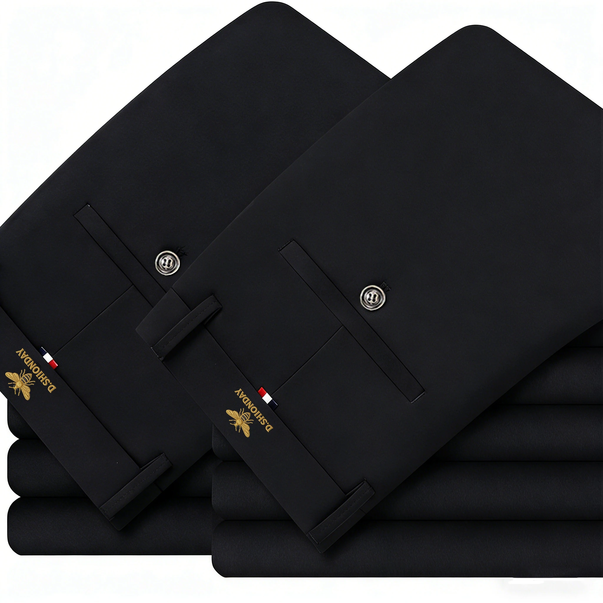 

Мужские роскошные брюки с логотипом Bee на поясе, деловые повседневные брюки, высокоэластичные, облегающие, для офиса, поездок и повседневной носки