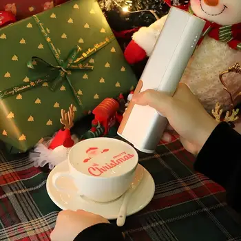 Ruční DIY jedlá inkoustová tiskárna potravin 3D tiskárna potravin pero káva latte art čokoláda chléb dort makronky 6 nejlepší prodej 3D tiskárna čokolády - №6