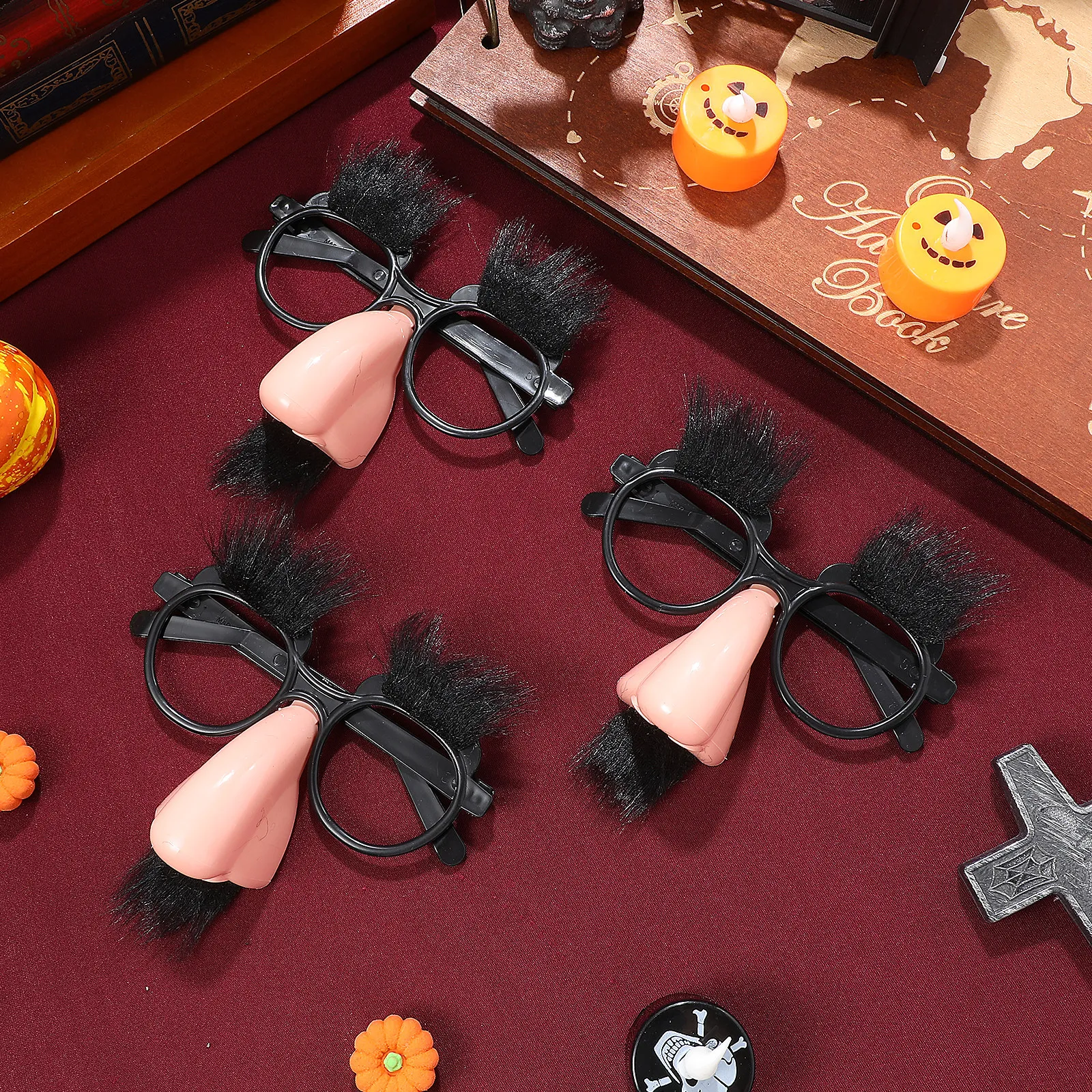 12Pcs Funny Glasses with Big Nose Classic Costume Props for Halloween Masquerade Carnival Easter New Year Party Adults