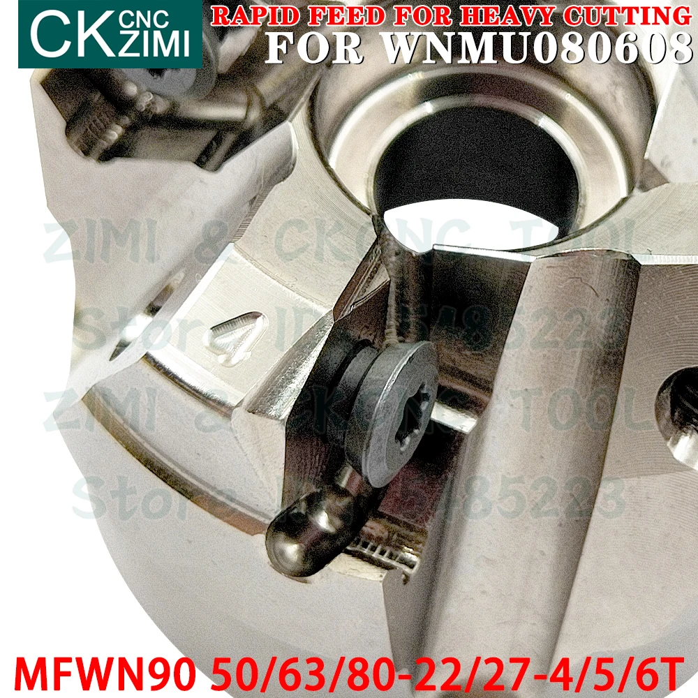 MFWN90 50-22-4T MFWN90 63-22-5T MFWN90 80-27-6T Fresa ad angolo retto Fresa a spianare ad avanzamento rapido fresatrice per metalli Strumenti