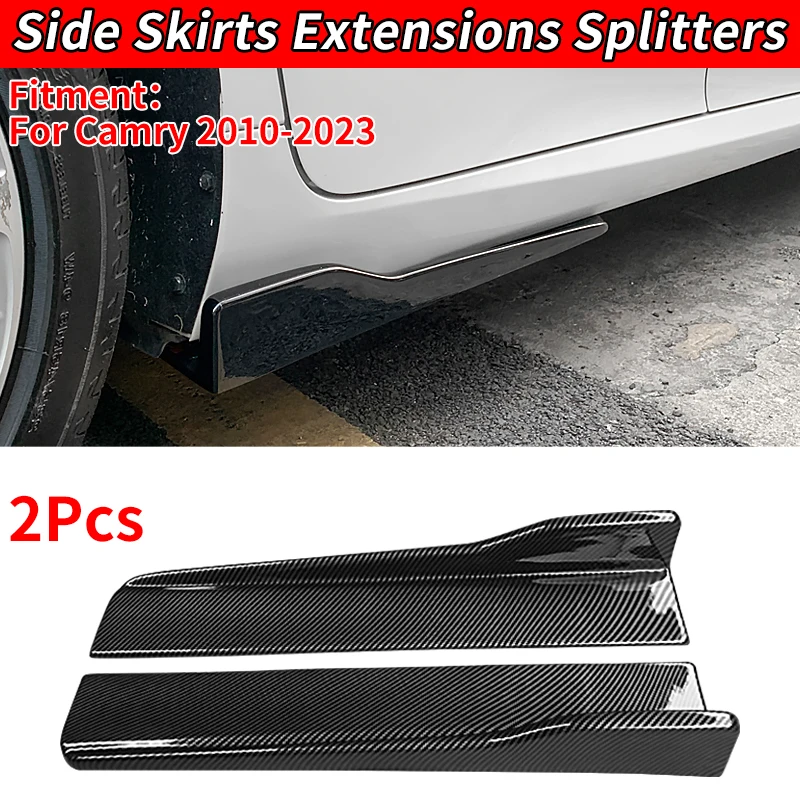 

58cm Side Skirt Extension Rear Bumper Canard Splitter Universal For Camry 2010-2023 Car Anti-Collision Protection Accessories