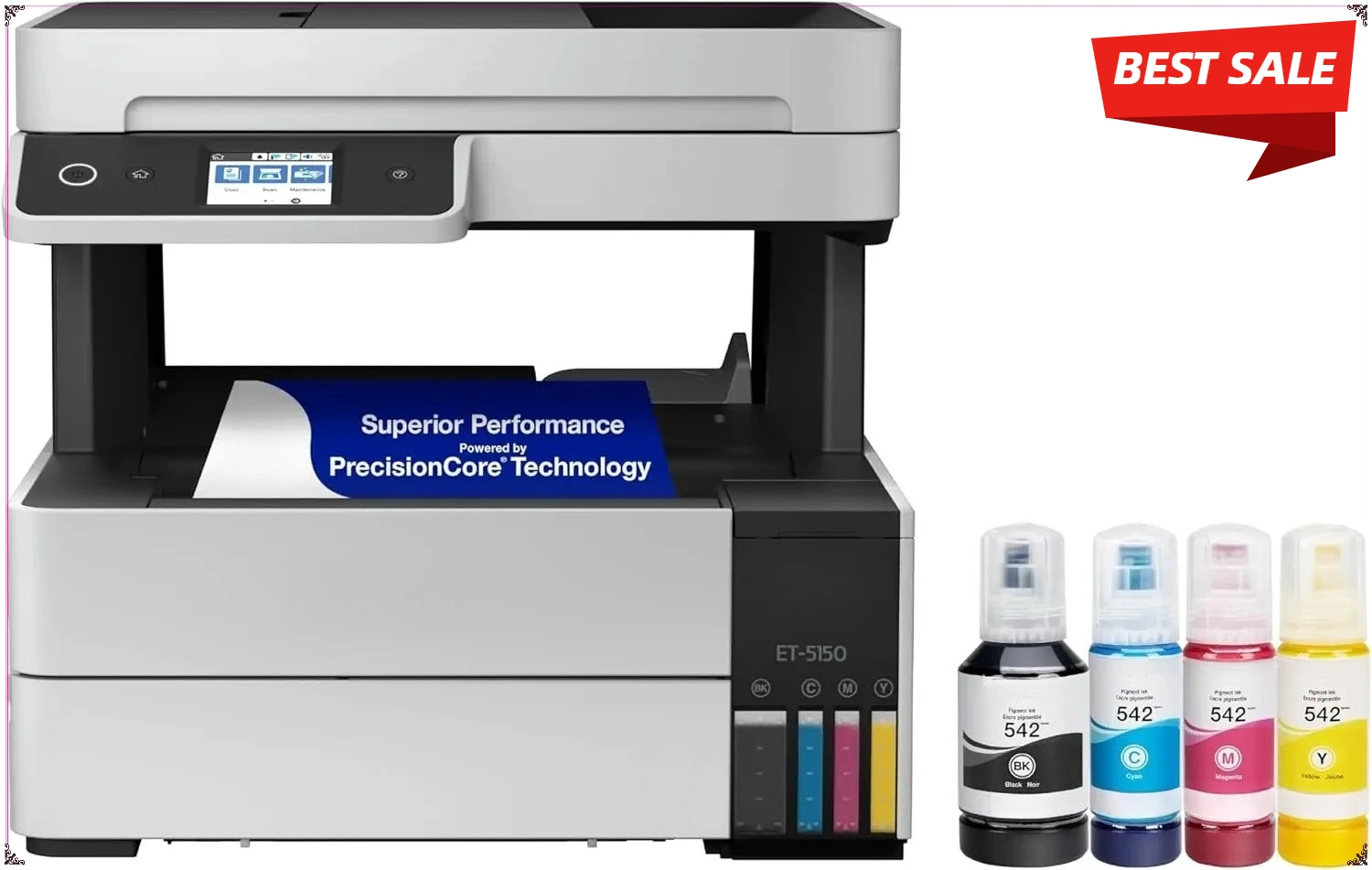 

Копировальный аппарат, автоматический механизм подачи документов плюс, большой, белый, беспроводной цветной универсальный принтер с суперпринтером ET-5150 и сканером