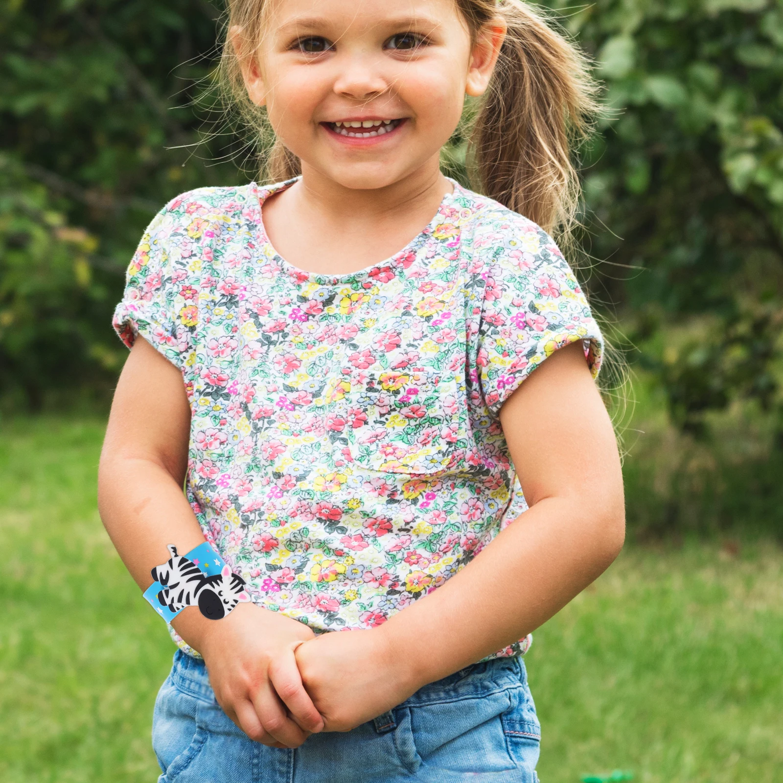 

Animal Bracelet Wristband Birthday Cartoon Kid Silicone Slap Jungle Theme Bracelets Snap