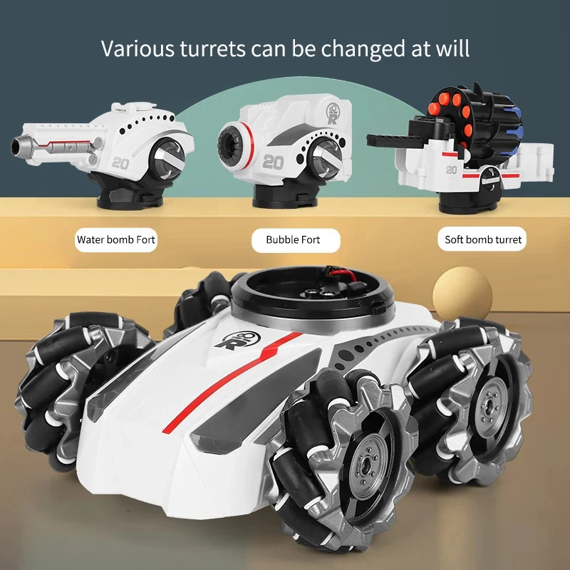 New 3in1 2.4G 4WD RC Tank Water Bomb Watch Gesture Sensing Off-road Drift Remote Control Tank With Music Light RC Car Kids Toys